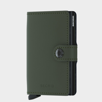 Δερμάτινο Πορτοφόλι Secrid Miniwallet Matte Green-Black Χακί