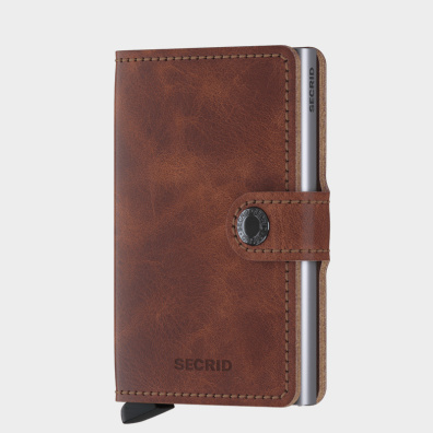 Δερμάτινο Πορτοφόλι Secrid Miniwallet Vintage Brown Καφέ