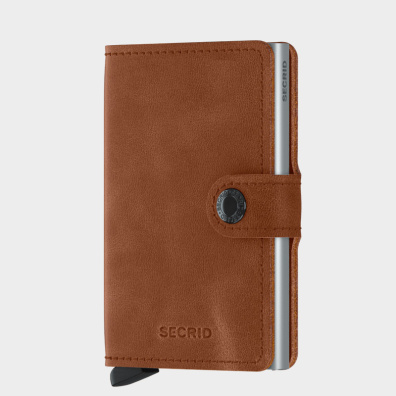 Δερμάτινο Πορτοφόλι Secrid Miniwallet Vintage Cognac-Silver Ταμπά