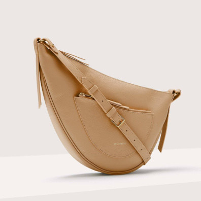 Δερμάτινο Τσαντάκι Χιαστί Coccinelle E1QDK150201-BE402 Μπεζ