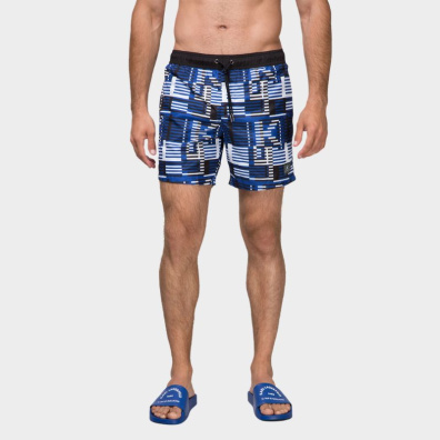 Μαγιό Σορτς Karl Lagerfeld KL20MBM11 Άσπρο-Μπλε