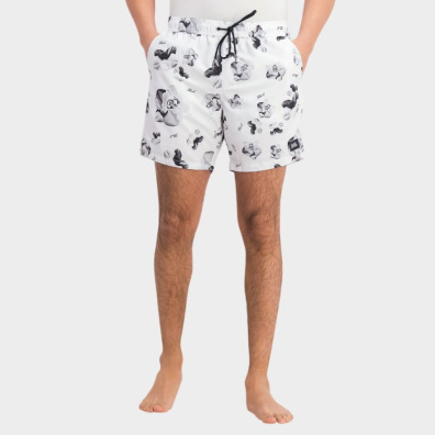 Μαγιό Σορτς Karl Lagerfeld KL20MBM12 Άσπρο