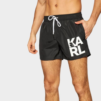 Μαγιό Σορτς Karl Lagerfeld KL21MBS02 Μαύρο