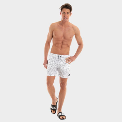 Μαγιό Σορτς Karl Lagerfeld KL22MBM03 Άσπρο