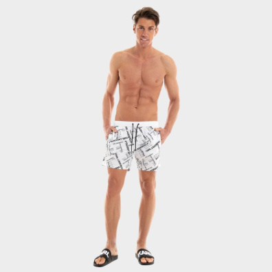 Μαγιό Σορτς Karl Lagerfeld KL22MBM09 Άσπρο