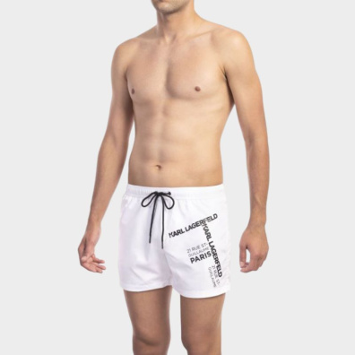 Μαγιό Σορτς Karl Lagerfeld KL22MBS06 Άσπρο