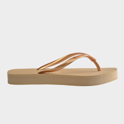 Σαγιονάρα Havaianas Slim Flatform 4144537-0570 Χρυσό