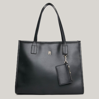 Τσάντα Ώμου Tommy Hilfiger Th City Tote AW0AW15690-BDS Μαύρο