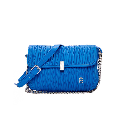 Τσάντα ώμου με αλυσίδα BS23227 - Μπλέ