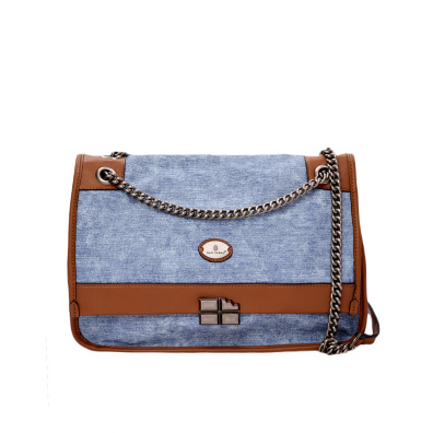 Τσάντα ώμου με αλυσίδα LX-2157 - Γαλάζιο