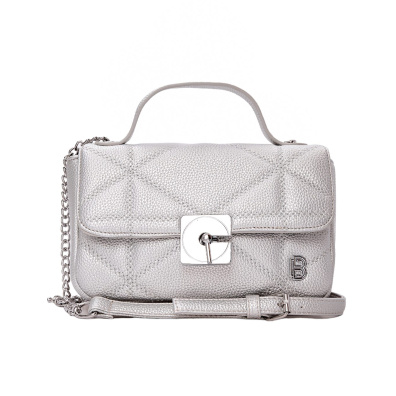 Τσάντα χιαστί με αλυσίδα-SW8951 - Ασημί