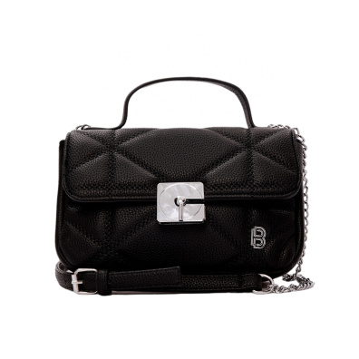 Τσάντα χιαστί με αλυσίδα-SW8951 - Μαύρο