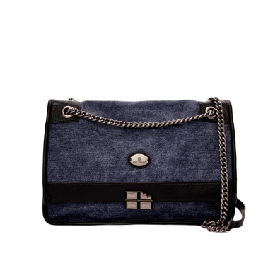 Τσάντα ώμου με αλυσίδα LX-2157 - Μαύρο