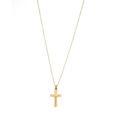 Αλυσίδα λαιμού με σταυρό HLLY-332 - Χρυσό