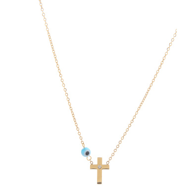 Αλυσίδα λαιμού με σταυρό HLLY-344-1 - Χρυσό