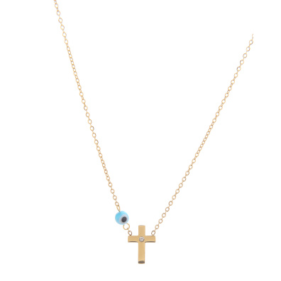 Αλυσίδα λαιμού με σταυρό HLLY-344 - Χρυσό