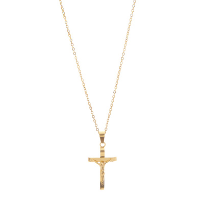 Αλυσίδα λαιμού με σταυρό HLLY-348 - Χρυσό