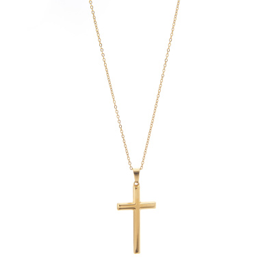 Αλυσίδα λαιμού με σταυρό HLLY-352-1 - Χρυσό