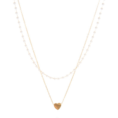 Διπλή αλυσίδα λαιμού  MN4324-45 - Χρυσό