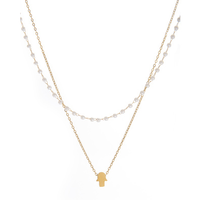 Διπλή αλυσίδα λαιμού  MN43-46 - Χρυσό