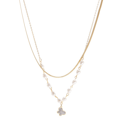 Διπλή αλυσίδα λαιμού MN43-58-2 - Χρυσό