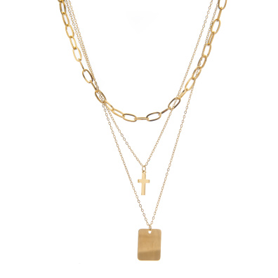 Τριπλή αλυσίδα λαιμού MN4324-48 - Χρυσό