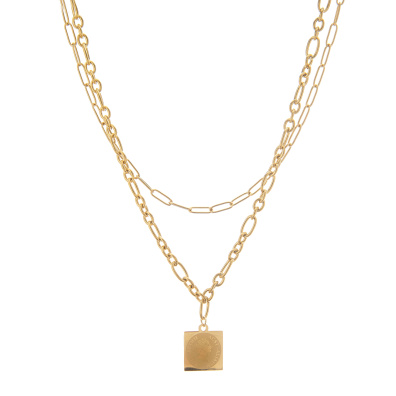 Διπλή αλυσίδα λαιμού MN4324-63 - Χρυσό