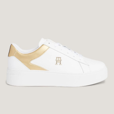 Sneaker Tommy Hilfiger TH Platform Court FW0FW08073-0K6 Λευκό