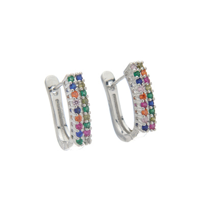 Κρίκος με πέτρες XM-8804-1 - Ασημί