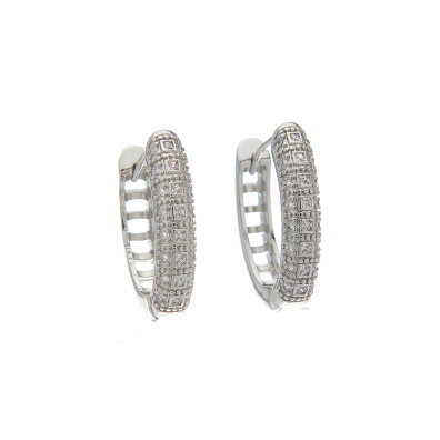 Κρίκος με πέτρες CM-019 - Ασημί