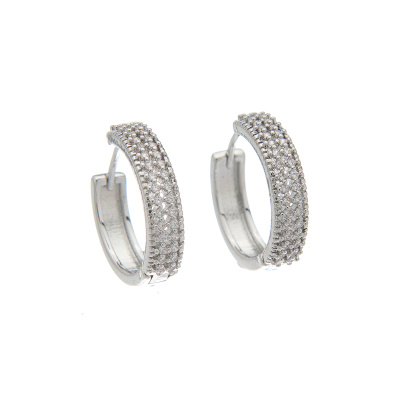 Κρίκος με πέτρες XM-8809-1 - Ασημί