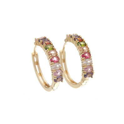 Κρίκος με πέτρες XM-8801-6 - Χρυσό