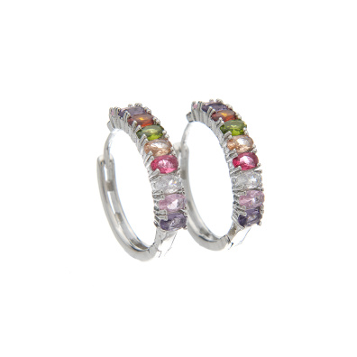 Κρίκος με πέτρες XM-8801-6 - Ασημί