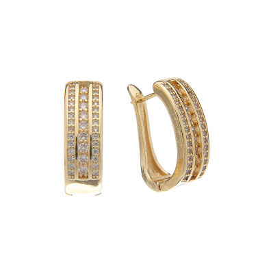 Κρίκος με πέτρες XM-8808-1 - Χρυσό