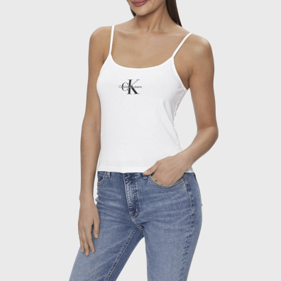 Αμάνικο Τοπ Calvin Klein J20J223105-YAF Άσπρο