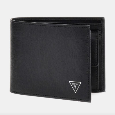 Δερμάτινο Πορτοφόλι Guess SMCSLELEA20-BLA Μαύρο