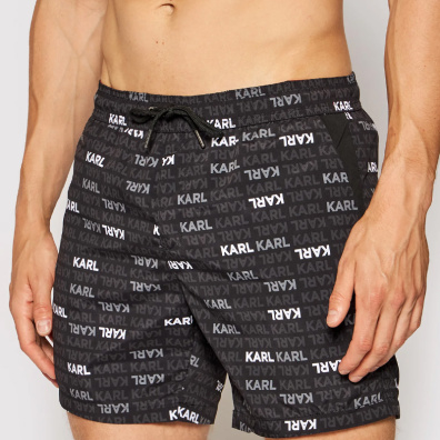 Μαγιό Σορτς Karl Lagerfeld KL21MBM06 Μαύρο