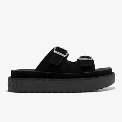 Παντόφλες Flatform D.Franklin DFSH383002-BLK Μαύρο