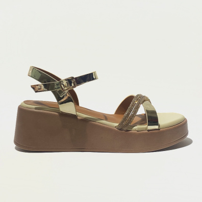 Πλατφόρμες Adam's 1-927-24036-26 Χρυσό