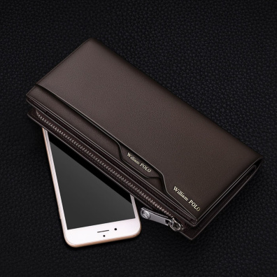 Δερμάτινο Ανδρικό πορτοφόλι William Polo 191469 Καφέ