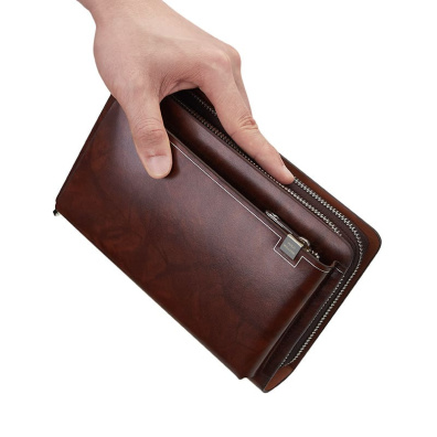 Δερμάτινο Ανδρικό πορτοφόλι William Polo 212161 Καφέ