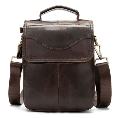 Δερμάτινο τσαντάκι ώμου Cardinal 8558 σκούρο καφέ