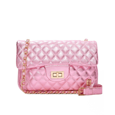 Τσάντα ώμου με αλυσίδα SW8902 - Ρόζ