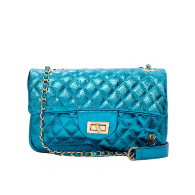 Τσάντα ώμου με αλυσίδα SW8902 - Γαλάζιο