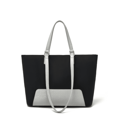 Υφασμάτινη Τσάντα Shopper Ωμου Foxer 9136060F Mαύρο