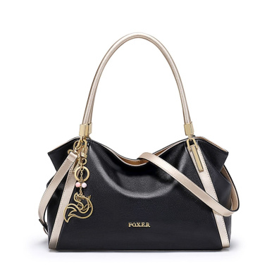 Τσάντα Shopper Ωμου Foxer 926097F Μαύρο