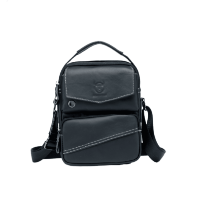 Δερμάτινο τσαντάκι ώμου Bull Captain  DJB 040 Mαύρο