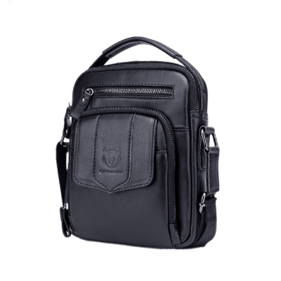 Δερμάτινο τσαντάκι ώμου Bull Captain  DJB 777 Mαύρο