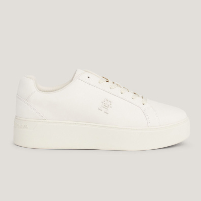 Sneaker Tommy Hilfiger Court Flatforms FW0FW07912-YBL Άσπρο