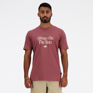 T-Shirt New Balance Relaxed Run Slogan MT41587-WAD Μπορντό